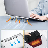 Foldable Aluminum Laptop Stand - Adjustable Height Base - Gray - 45-Degree Angle