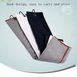Club Cleaning Brush & Hook Towel Golf Set - Compact & Convenient - Grey - Rear View