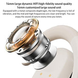 Wireless Bluetooth Earphones with Led Display - Zga Gs08 - White - 45-Degree Angle