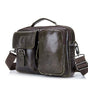 Retro Leather Men Shoulder Bag - Iron Blue