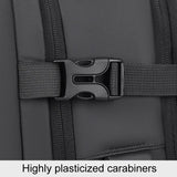 Large Capacity Expandable Business Backpack - Gray - Low Angle