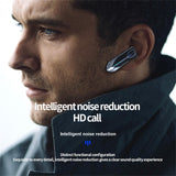 Business Style Bluetooth 5.0 Earphone with Touch Switch - Silver - 45-Degree Angle