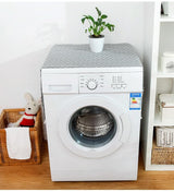 Kitchen Refrigerator and Washing Machine Dustproof Cover - 55x130cm - Gray Triangle - Extra Image