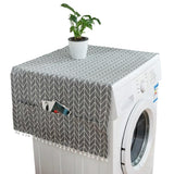 Kitchen Refrigerator and Washing Machine Dustproof Cover - 55x130cm - Gray Triangle - Extra Image