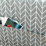 Kitchen Refrigerator and Washing Machine Dustproof Cover - 55x130cm - Gray Triangle - Extra Image