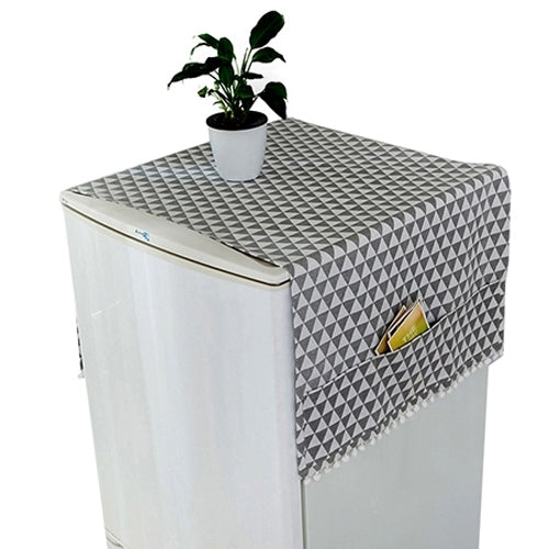 Kitchen Refrigerator and Washing Machine Dustproof Cover - 55x130cm - Gray Triangle