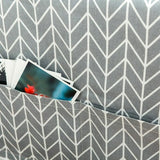 Kitchen Refrigerator and Washing Machine Dustproof Cover - 55x130cm - Gray Triangle - Top-Down View