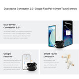 Wireless Bluetooth Earphones with 3d Spatial Sound and Active Noise Reduction - Black - Extra Image