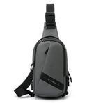 Oxford Cloth Chest Bag Shoulder Messenger - Grey