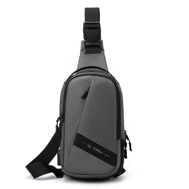 Oxford Cloth Chest Bag Shoulder Messenger - Grey