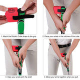 Improve Golf Posture with Putter Wrist Fixer Set - Blue - Low Angle
