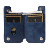Vintage Cow Print Sewing Card Phone Sticker - Blue - 45-Degree Angle