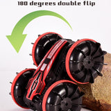 Amphibious Stunt Rc Car - Double-sided Rolling - 2.4g - Electric - Kids' Toy - Green - Extra Image