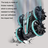 Amphibious Stunt Rc Car - Double-sided Rolling - 2.4g - Electric - Kids' Toy - Green - Extra Image