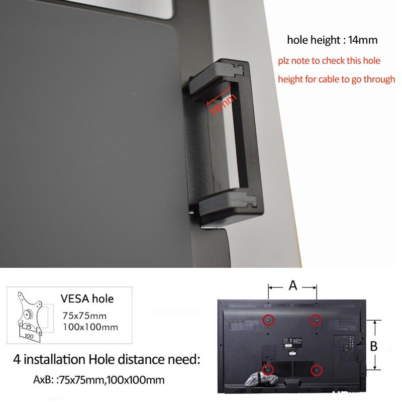 Adjustable Desktop Stand for 17-32 and 12-17 Monitors - Aluminum - Silver