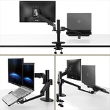 Adjustable Desktop Stand for 17-32 and 12-17 Monitors - Aluminum - Silver - Extra Image