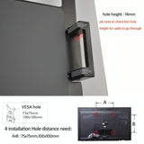 Adjustable Desktop Stand for 17-32 and 12-17 Monitors - Aluminum - Silver - Rear View