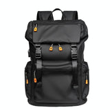 Men Business Travel Backpack - Spacious and Stylish - Grey - Low Angle
