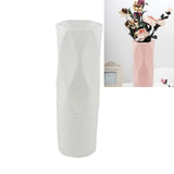 3-piece Plastic Vase Set for Dry and Wet Flower Arrangements and Floral Decor - Gray - Close-Up Angle