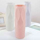 3-piece Plastic Vase Set for Dry and Wet Flower Arrangements and Floral Decor - Gray