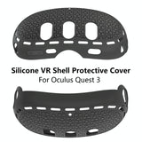 Silicone Vr Host Case for Meta Quest 3 - Fits All Sizes - White - Rear View
