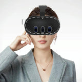 Silicone Vr Host Case for Meta Quest 3 - Fits All Sizes - White