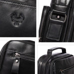 Leather Men Shoulder Bag Mh573 - Black