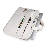 13.3 Waterproof Laptop Bag - Wearable Durable - Light Pink - Top-Down View