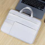 13.3 Waterproof Laptop Bag - Wearable Durable - Light Pink - Close-Up Angle