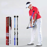 Adjustable Golf Swing Trainer for Beginners - Foldable & Corrective - Blue - Side View