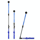 Adjustable Golf Swing Trainer for Beginners - Foldable & Corrective - Blue - Close-Up Angle