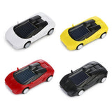 3-piece Solar Mini Car Racer Toy for Kids - Powered by the Sun - Red - Top-Down View