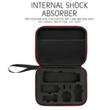 Dji Pocket 3 Camera Handbag - Storage Bag - Black Shell Red Inner - 45-Degree Angle