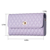 Horizontal Pu Crossbody Shoulder Bag - Dark Blue - Side View