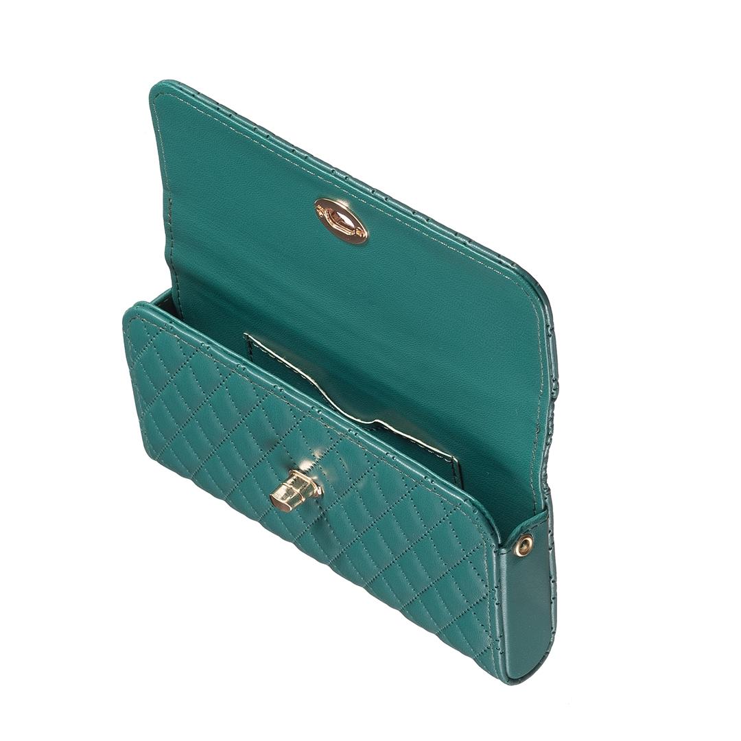 Horizontal Pu Crossbody Shoulder Bag - Dark Blue