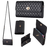 Horizontal Pu Crossbody Shoulder Bag - Dark Blue