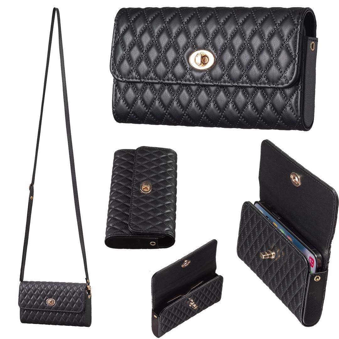 Horizontal Pu Crossbody Shoulder Bag - Dark Blue
