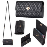 Horizontal Pu Crossbody Shoulder Bag - Dark Blue - Extra Image