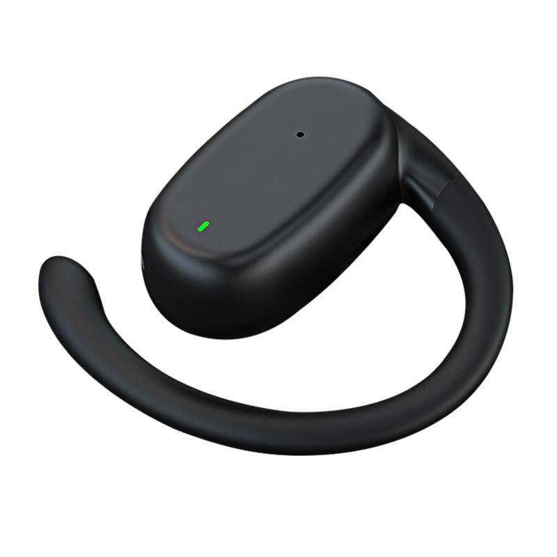 Wireless Single Ear Bluetooth Earphone - Hanging Ear Design - White