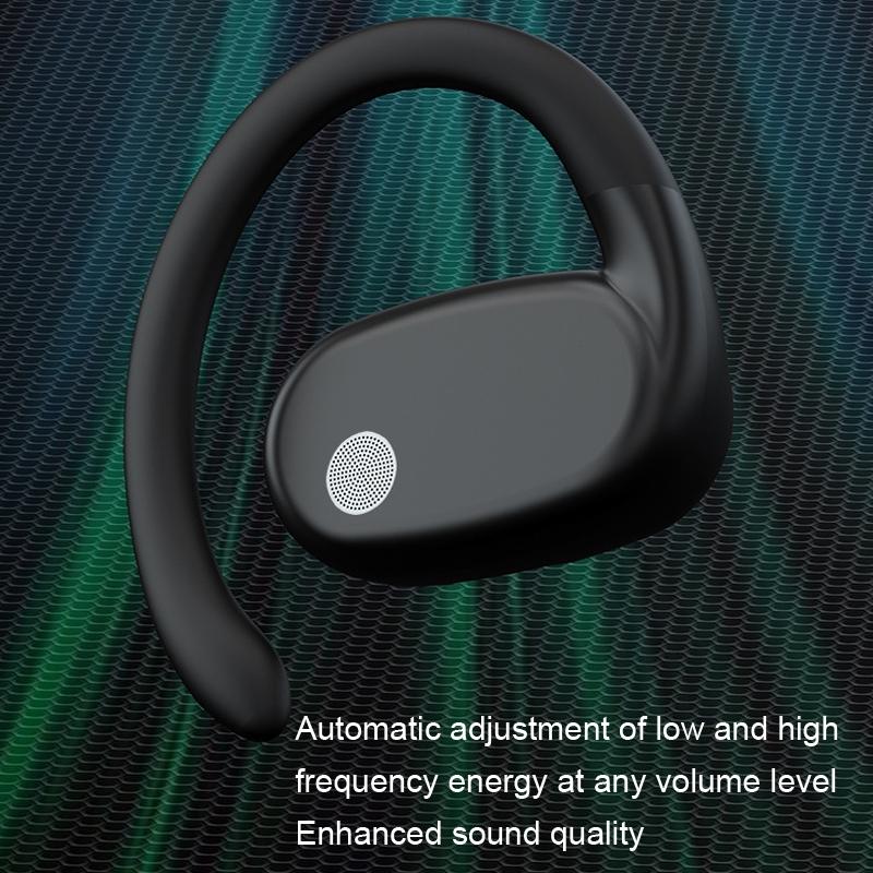Wireless Single Ear Bluetooth Earphone - Hanging Ear Design - White