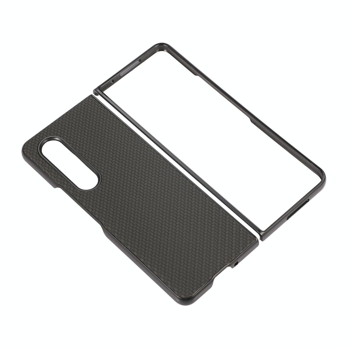 For Samsung Galaxy z Fold4 5G Carbon Fiber Texture Leather Phone Case - Pu Material - Red