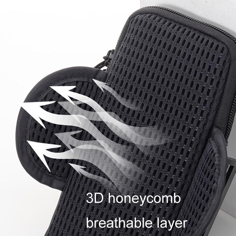 Waterproof Running Arm Bag For Mobile Phones Pouch For Outdoor Activities - Grey