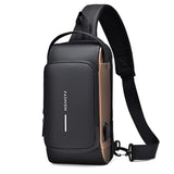 Waterproof Usb Crossbody Backpack For Sports - Black - Extra Image