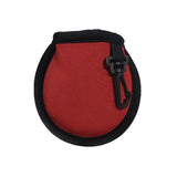 Hooked Neoprene Golf Ball Cover - Durable Protection - Red - Rear View