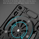 Adjustable Laptop Cooling Stand - Foldable Design - White - Rear View