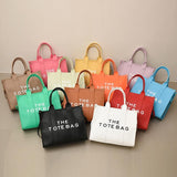Stylish Pu Leather Crossbody Tote For Women - Small Khaki - Side View