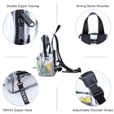 Women Waterproof Pvc Backpack - Black - Rear View
