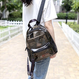 Women Waterproof Pvc Backpack - Black