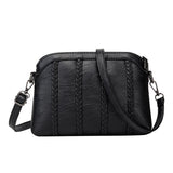 Multifunctional Double Layer Woven Handbag - Cable - Front View