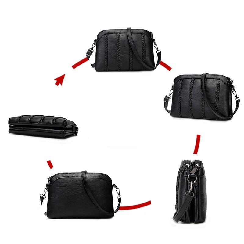 Multifunctional Double Layer Woven Handbag - Cable